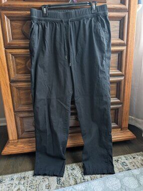 Pact Organic Cotton Pants Women XL Black Pull-On Elastic Waist Lounge Casual